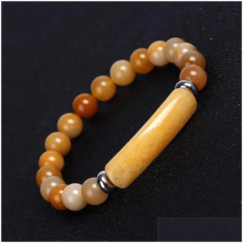 natural stone bracelet tiger eye agate gemstone bead strands women mens bracelets bangle cuff fine fashion jewelry will and sandy