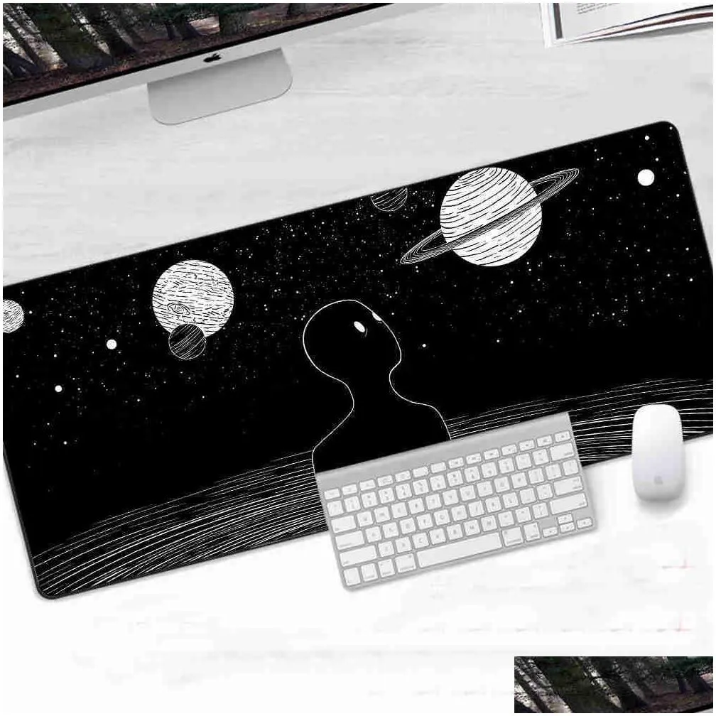 Rests Mouse Pads Wrist 900x400mm Space Galaxy Rubber Mat Gaming Keyboard Mousepad Game Mouse Pad for Office Computer Desk Gaming