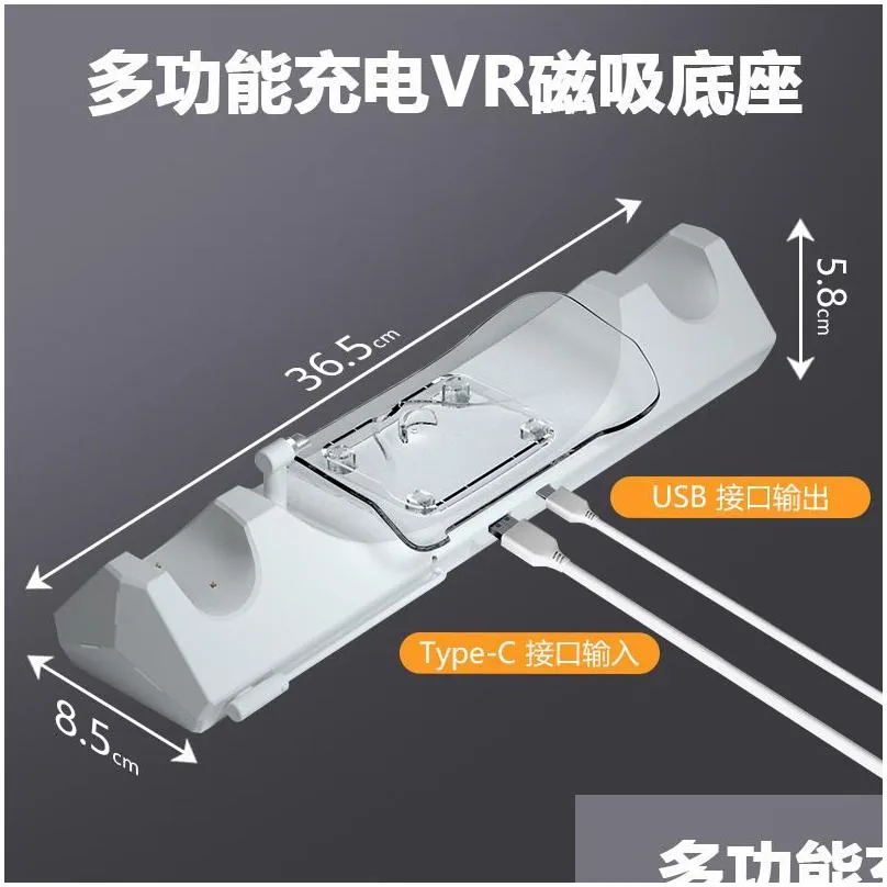 smart glasses dok pengisi daya untuk oculus quest 2 set dasar dudukan stasiun pengendali gagang headset kacamata vr aksesori meta quest2