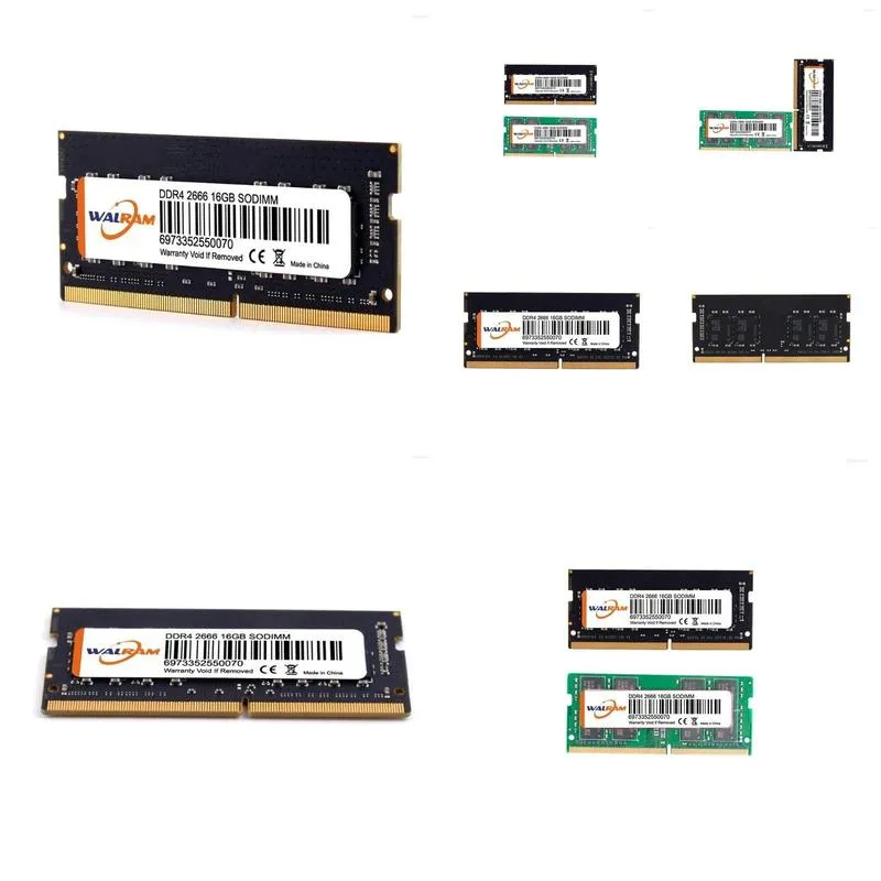 RAMs Walram DDR3L 1.35V DDR4 1.2V RAMS Memoria 4GB 8GB 16GB 32GB Laptop Ram 1333 1600 1866 2400 2133 2666 3200 Sodimm Notebook Memory