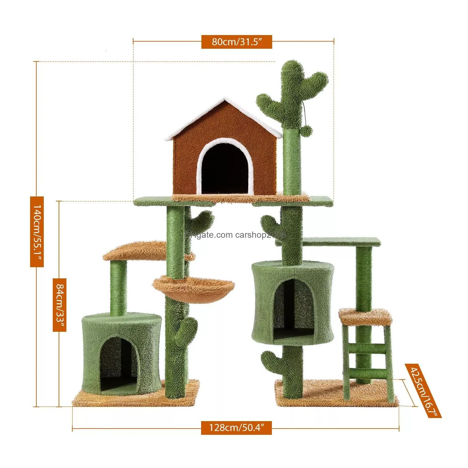cat furniture scratchers 3 in 1 mordern tree combination s tower with scratching post cute cactus house condo nest pet 230106