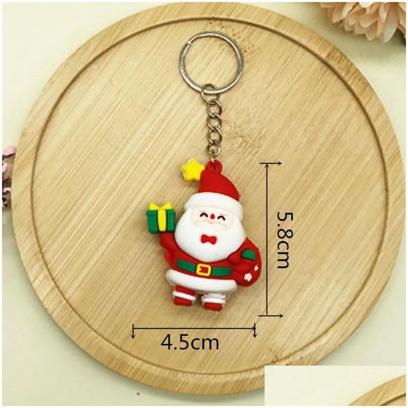 christmas decorations santa claus keychain pendant cute cartoon christmas small pendant