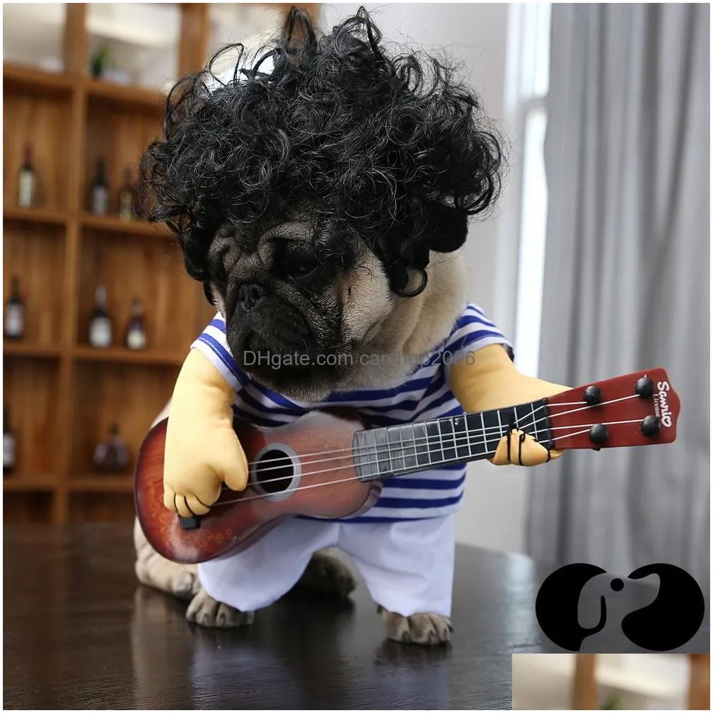 pet halloween costume cat dog clothes with funny guitar costume suit cosplay clothing for cat cool pet clothes suit for cats dog