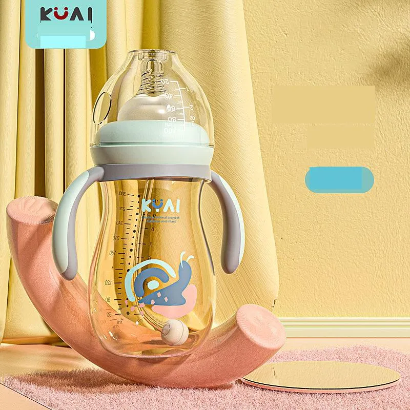 baby bottle anti-fall anti-flatulence wide diameter imitation breast milk 8 months large capacity 2 years old 1-2-3 years old wide mouth 5cm