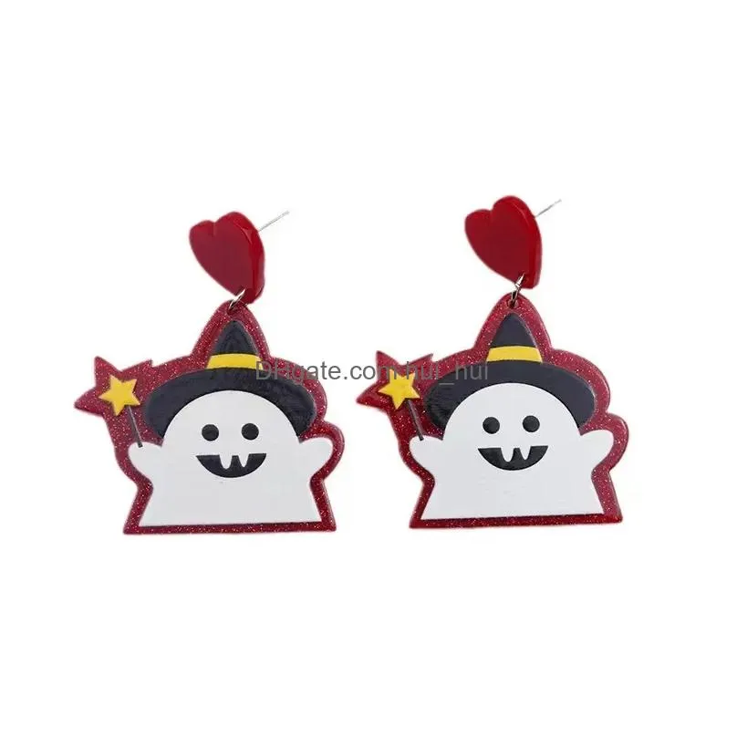 halloween character castle ghost acrylic earrings for cute accessories