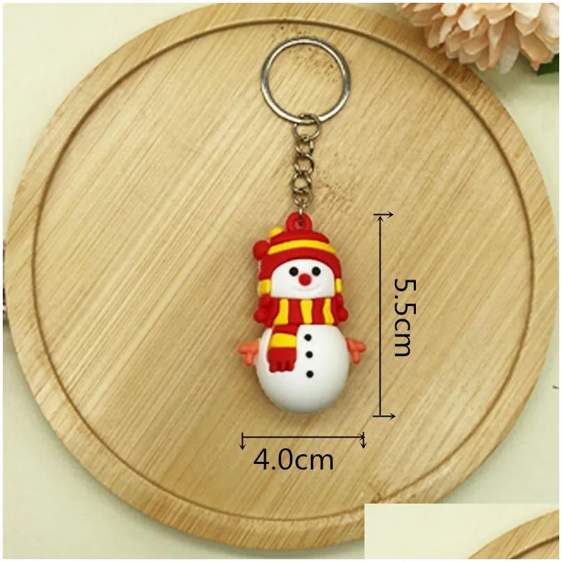 christmas decorations santa claus keychain pendant cute cartoon christmas small pendant