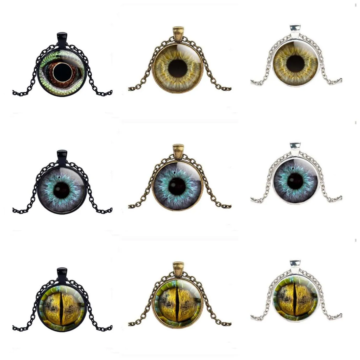 party favor gift animal eye pattern time gem alloy dragon eye time gemstone pendant necklace wholesale