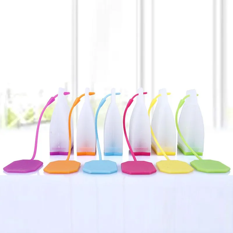 Food-grade Silicone Tea Infuser Tools Reusable Loose Leaf Tea Bags Strainer 6 Colors