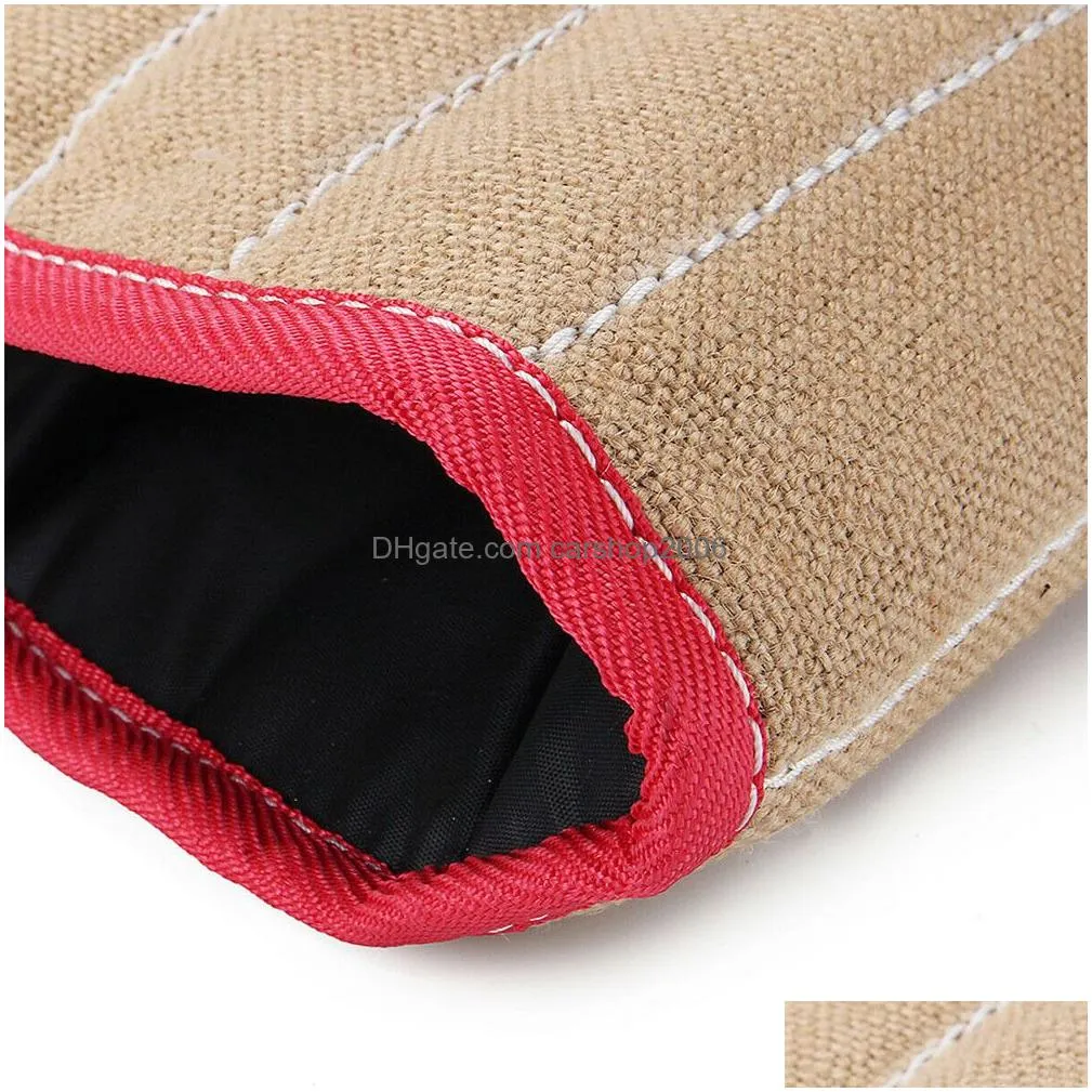 dog training obedience practical stable interactive play durable jute young arm protection safety pet bite sleeve with handle thickened