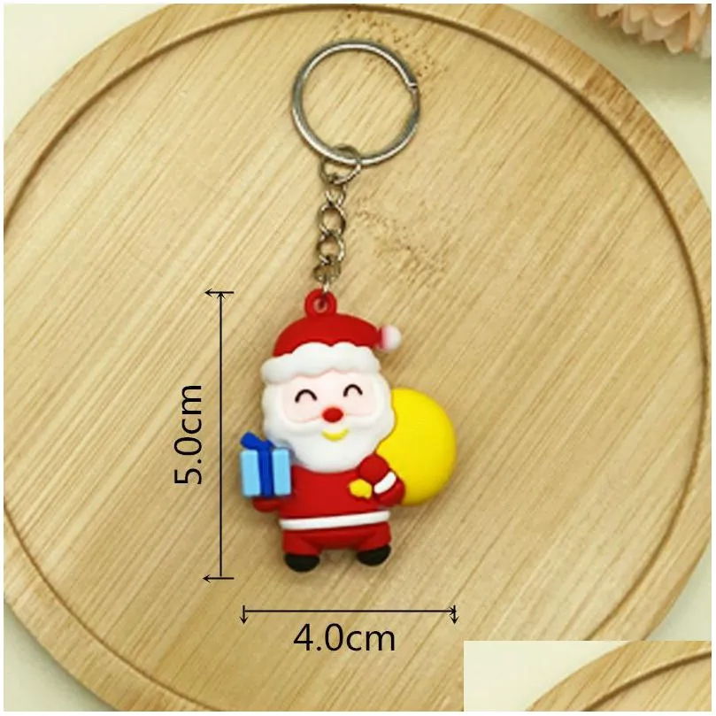 christmas decorations santa claus keychain pendant cute cartoon christmas small pendant