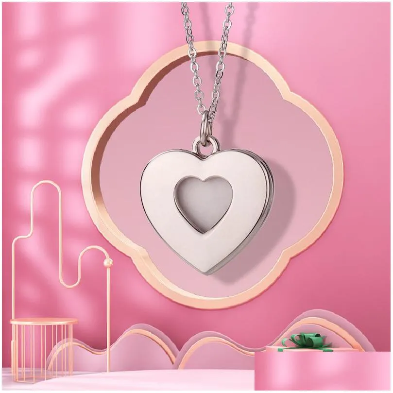 sublimation hollow heart necklace love lover love necklace decoration gift gift