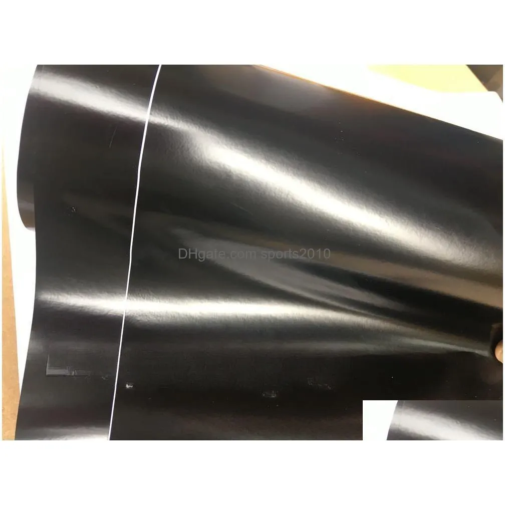 Car Stickers Stickers Top Quality Satin Black Vinyl Wrap With Air Bubble Like Low Tack Glue Size 1.52X20M/Roll 5X67Ft Drop Delivery Au Dhkqo