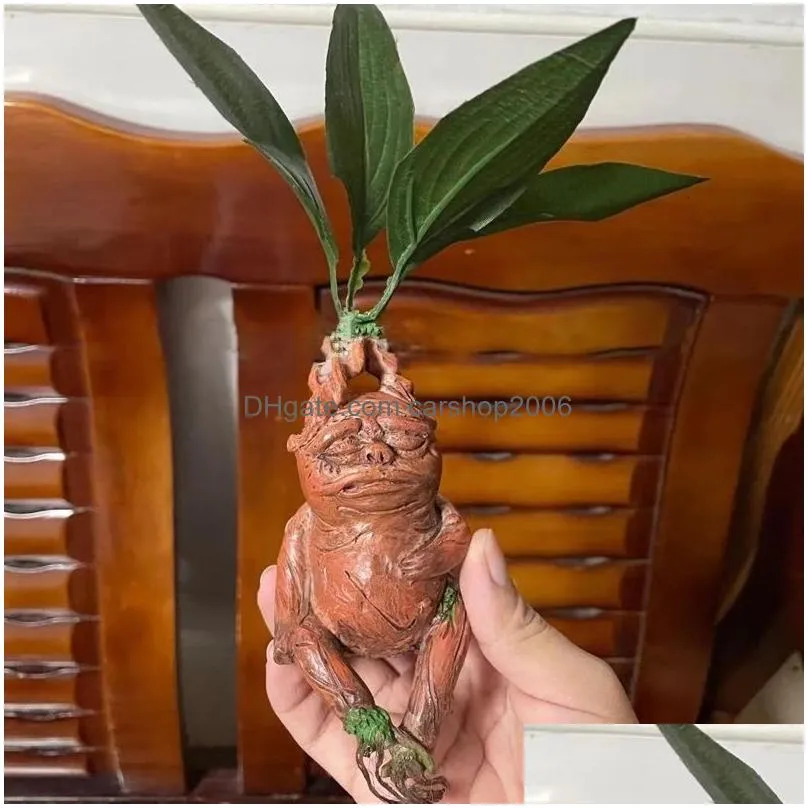 decorative objects figurines mandrake grass resin statue landscape ornament art figurine crafts for outdoor living room bedroom decoration