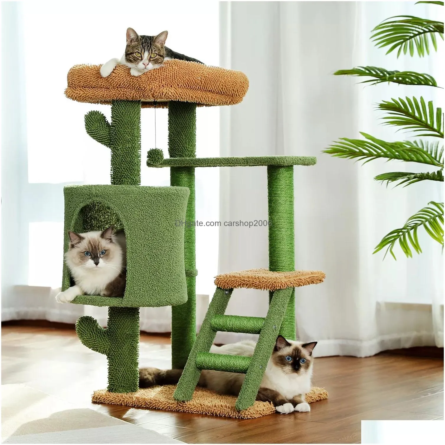 cat furniture scratchers 3 in 1 mordern tree combination s tower with scratching post cute cactus house condo nest pet 230106