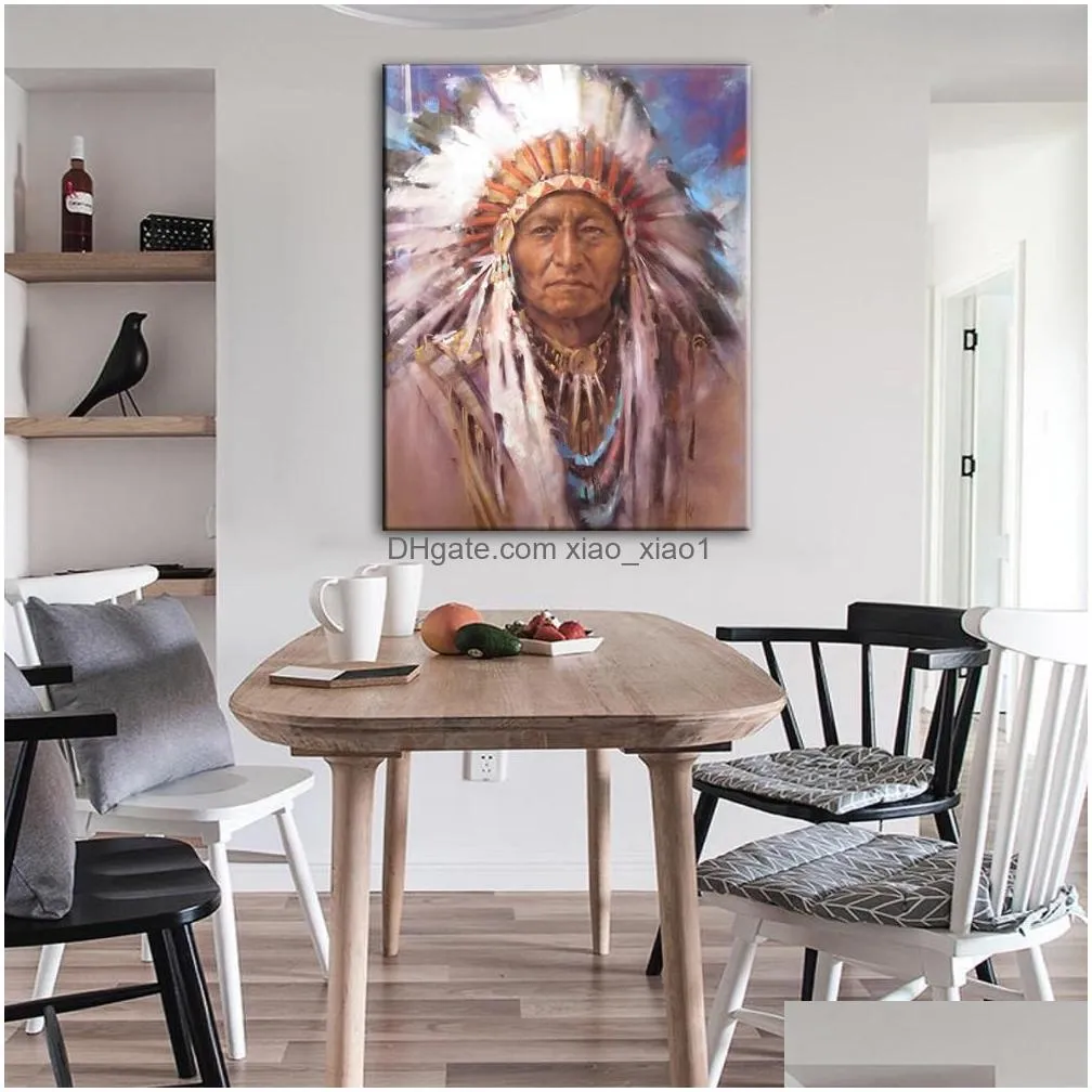 american nature indian woman wall art canvas prints woman with feather canvas paintings on the wall decorative pictures cuadros7364771
