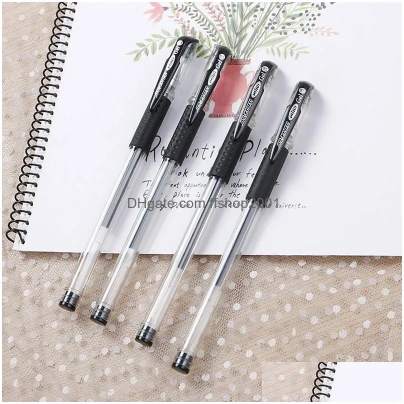 wholesale office smooth writing gel pens student black red blue gels pen removable business signatures pens offices school supplies