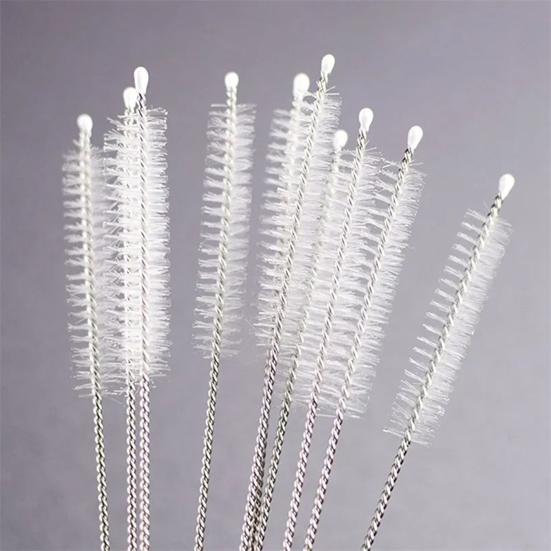 100X Pipe Cleaners Nylon Straw 17cm Length Drinking Straws Brushes for Sippy Cup Bottle and Tube