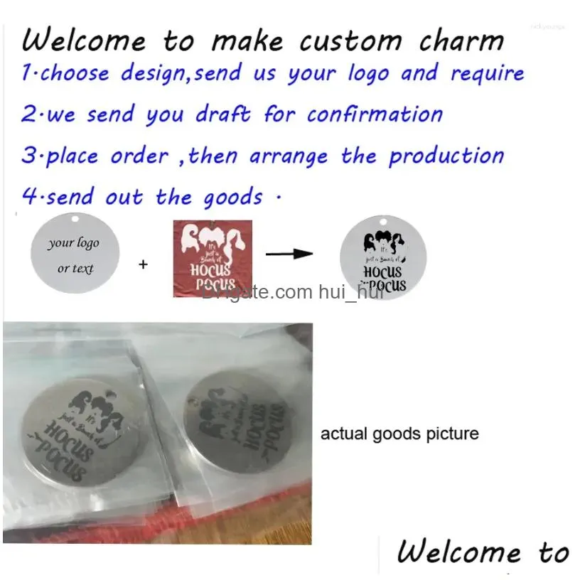 charms 5pcs welcome to the world babys stainless steel laser diy pendant for jewelry making