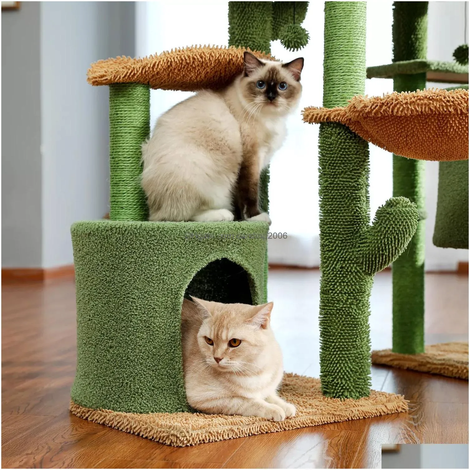 cat furniture scratchers 3 in 1 mordern tree combination s tower with scratching post cute cactus house condo nest pet 230106