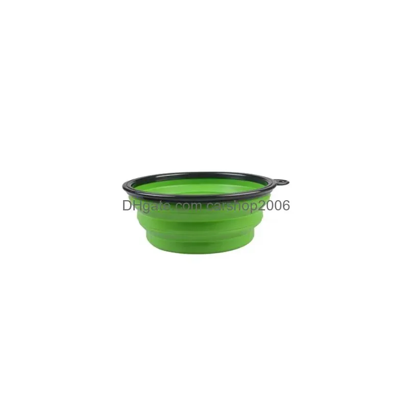 xl large pet bowl portable cat dog bowl folding silicone pets food outdoor big dog bowls y200922