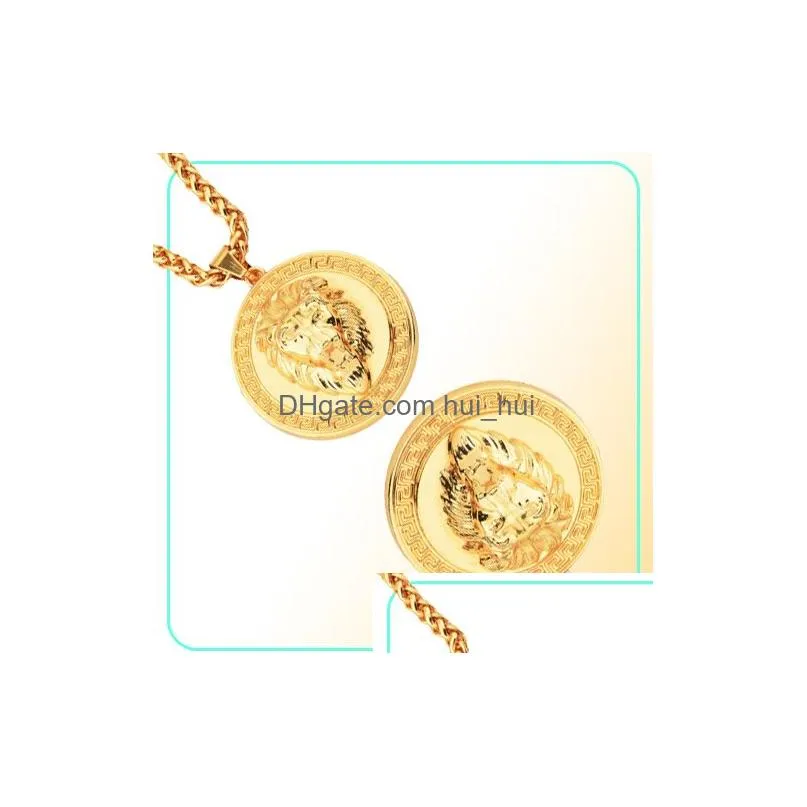 retail hiphop  head high quality pendants franco long necklaces for men bijouterie ne77790063798254985