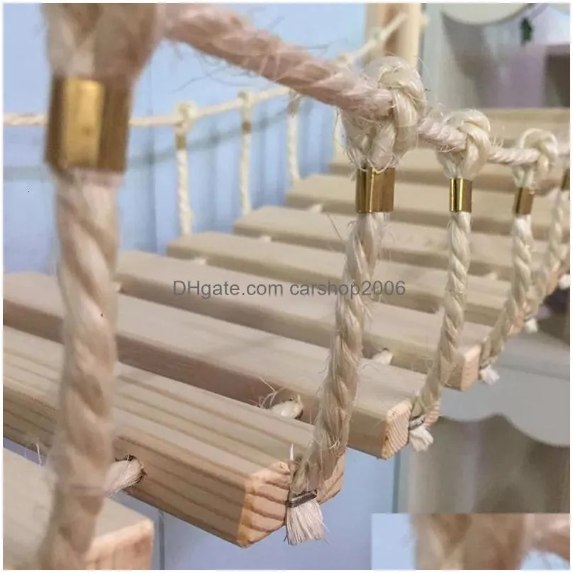 cat furniture scratchers 90cm bridge climbing frame wood pet tree house bed hammock sisal scratching post moun 230106