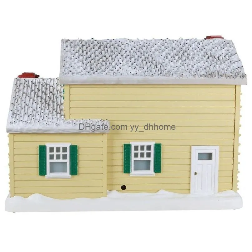 christmas decorations vacation lighted village building decoration for home light glowing small house creative gift 220921