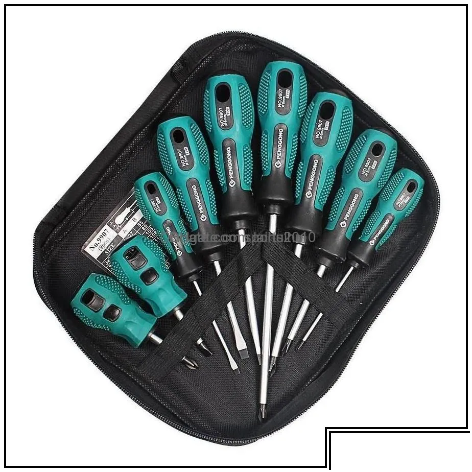 professional hand tool sets hilda 9 in 1 screwdriver set mti-bit tools repair torx screw driver screwdrivers kit home usef mti h drop