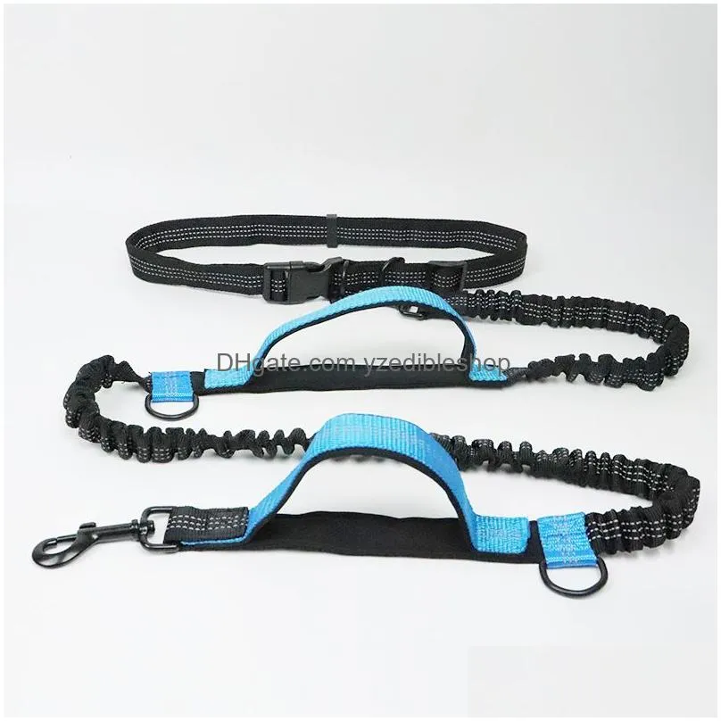 leashes reflect light flex dog leashes running waist belt multifunction walk the dog leashes chain pet dog supplies will and sandy