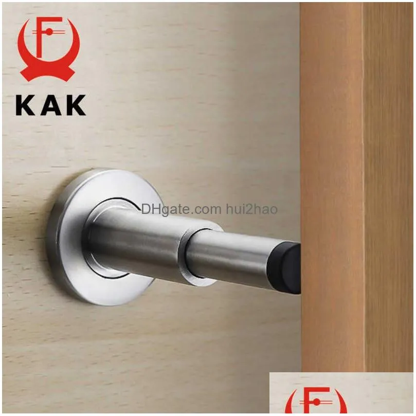 kak pure copper hydraulic buffer mute door stop floor door stopper wall-mounted bumper non-magnetic door touch hardware 210724