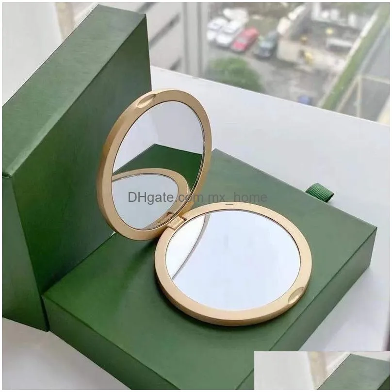 favor favor womens round / square cosmetic mirrors portable exquisite mirror with box