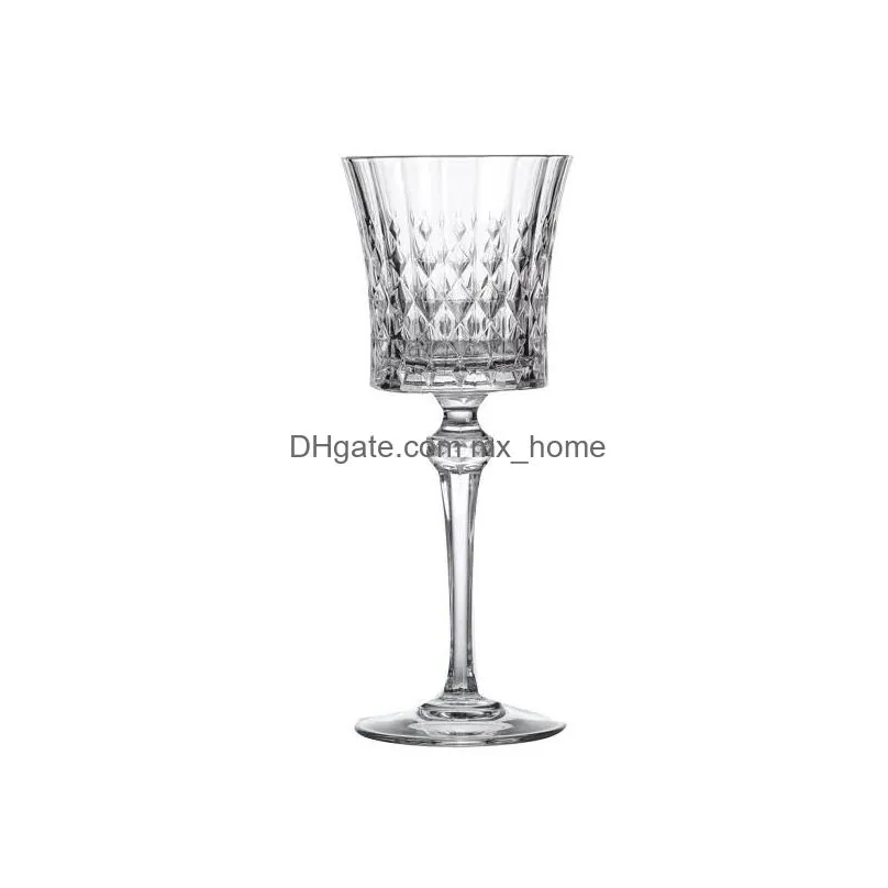 embossed crystal glass cup wine champagne goblet drinking water nordic luxury copas de vino kitchen dining bar eb5bl glasses1509596