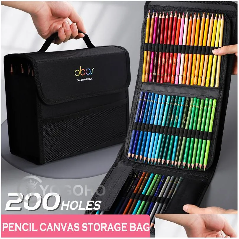 wholesale pencils 4872120150200 professional oil color pencil set watercolor drawing colored pencils with storage bag coloured kids