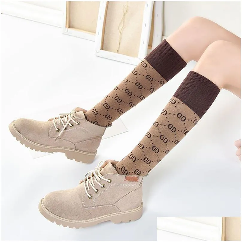 fashion printed knee socks calf socks long high tube socks female korean version ins trend harajuku style