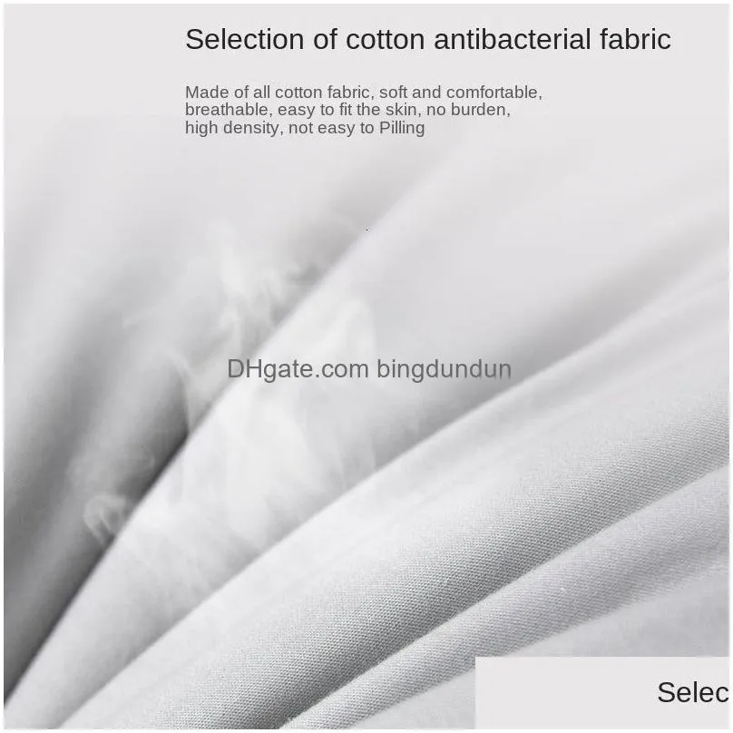 Pillow 100% Cotton Soy Fiber Core Pure Washable Type A Medium High Low Sleep Cervical 230901 Drop Delivery Dhyv3