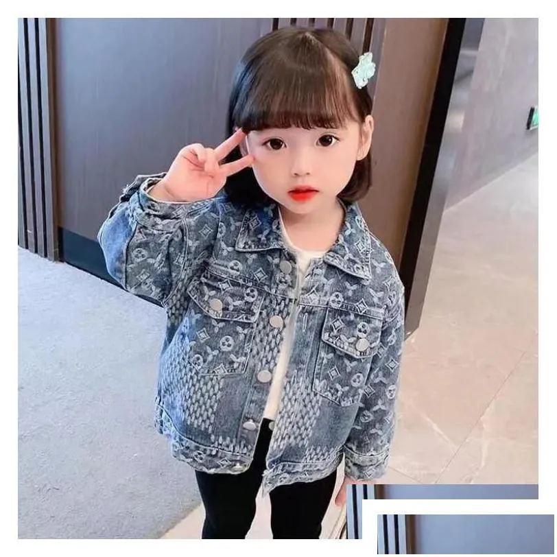 jackets 2023l kids designer jeans jacket blue baby boy girl spring soft denim children coat drop delivery maternity clothing outwear