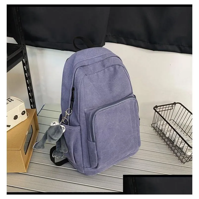 lu simple nylon tudents campus outdoor bags teenager shoolbag backpack korean trend with backpacks laptop bag 321