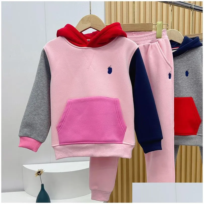 clothing sets designer kids hooded set rl designers baby boy girl sweatshirt fashion streetshirts children loose tracksuits outdoor cl