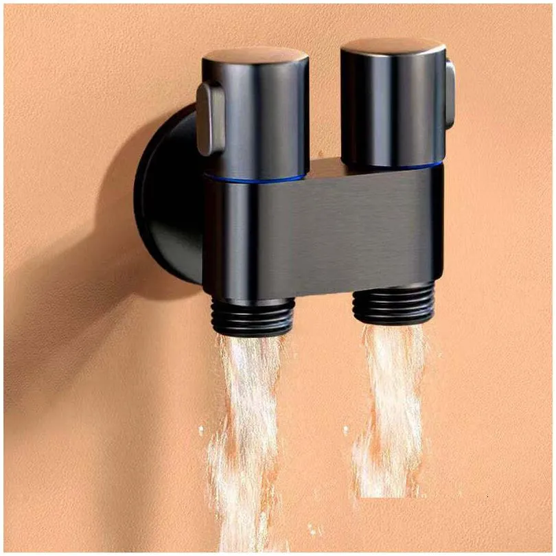 bathroom sink faucets wall mounted toilet bidet sprayer set brass 1 in 2 out water divider angle dual control bibcock for self cleaning