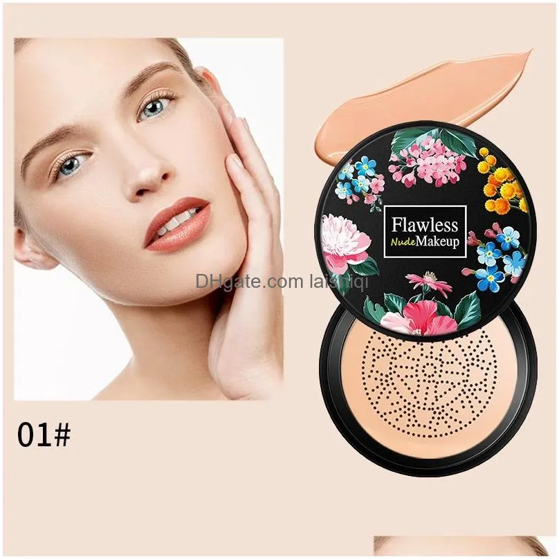 hankey small mushroom air cushion bb cream foundation concealer natural nude makeup light and breathable women cosmetic