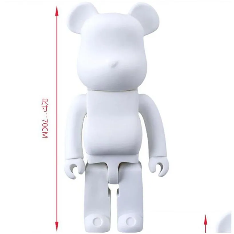 movie games est 1000% 70cm bearbrick evade glue black. white and red bear figures toy for collectors berbrick art work model decora