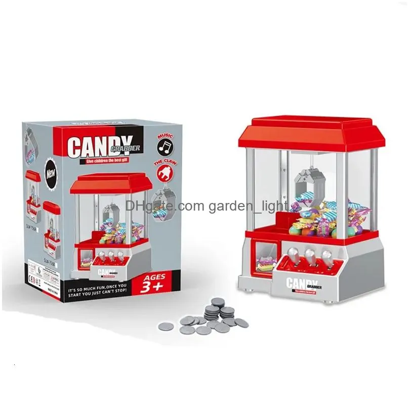 favor party favor diy doll claw machine toy childrens coin game mini crane candy music christmas gift 230404