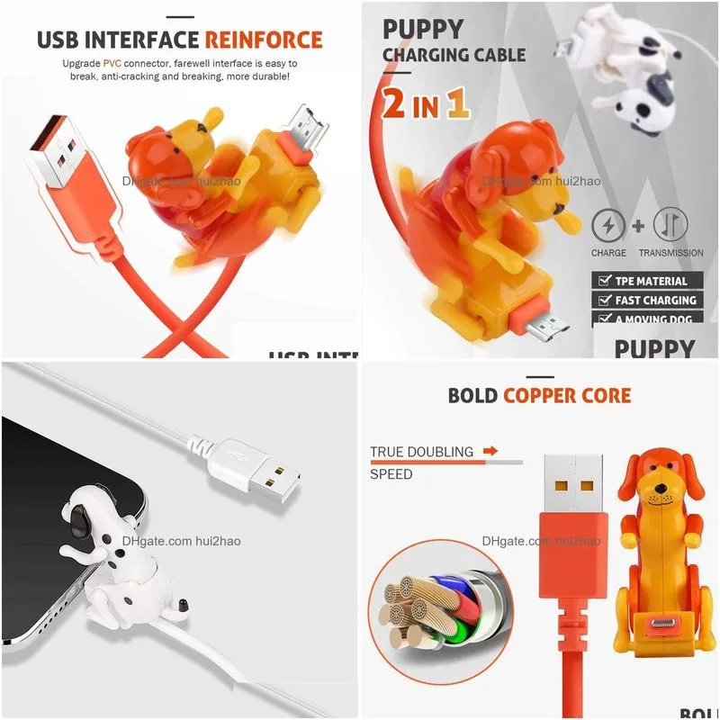 Party Favor Funny Hum Dog Fast  Charging Line Cute Power Date Drop Christmas Noel Gift 230404 Delivery Home Garden Festive Su Dhmzw
