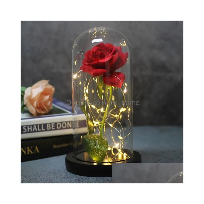 beautiful and wild animal pink pot led pink flower black light glass bottom better mother039s day gift valentine039s day5480153