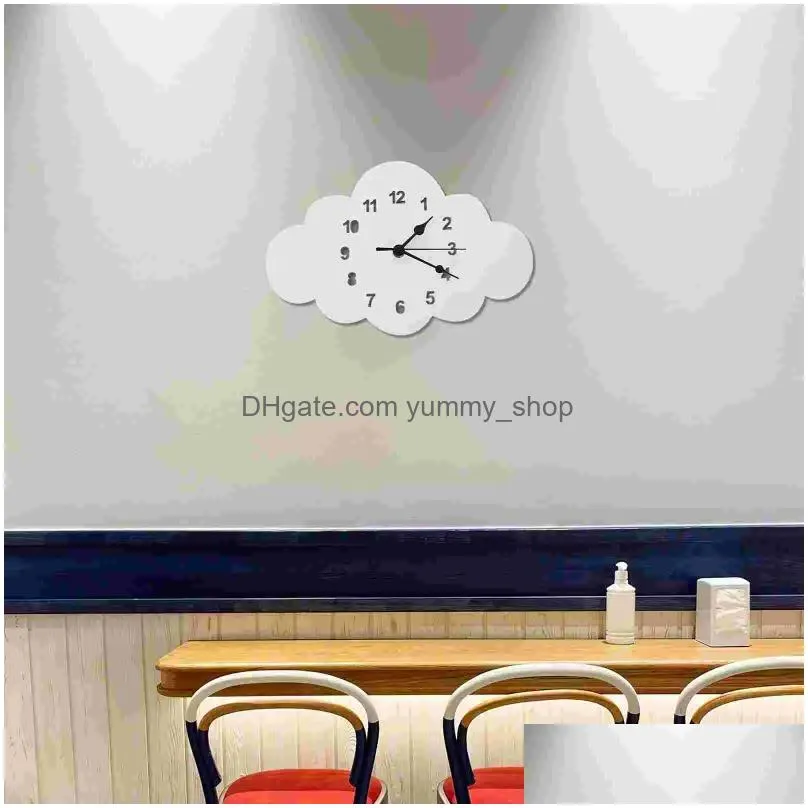 wall clocks nordic style clock cloud shaped cartoon mute room decoration