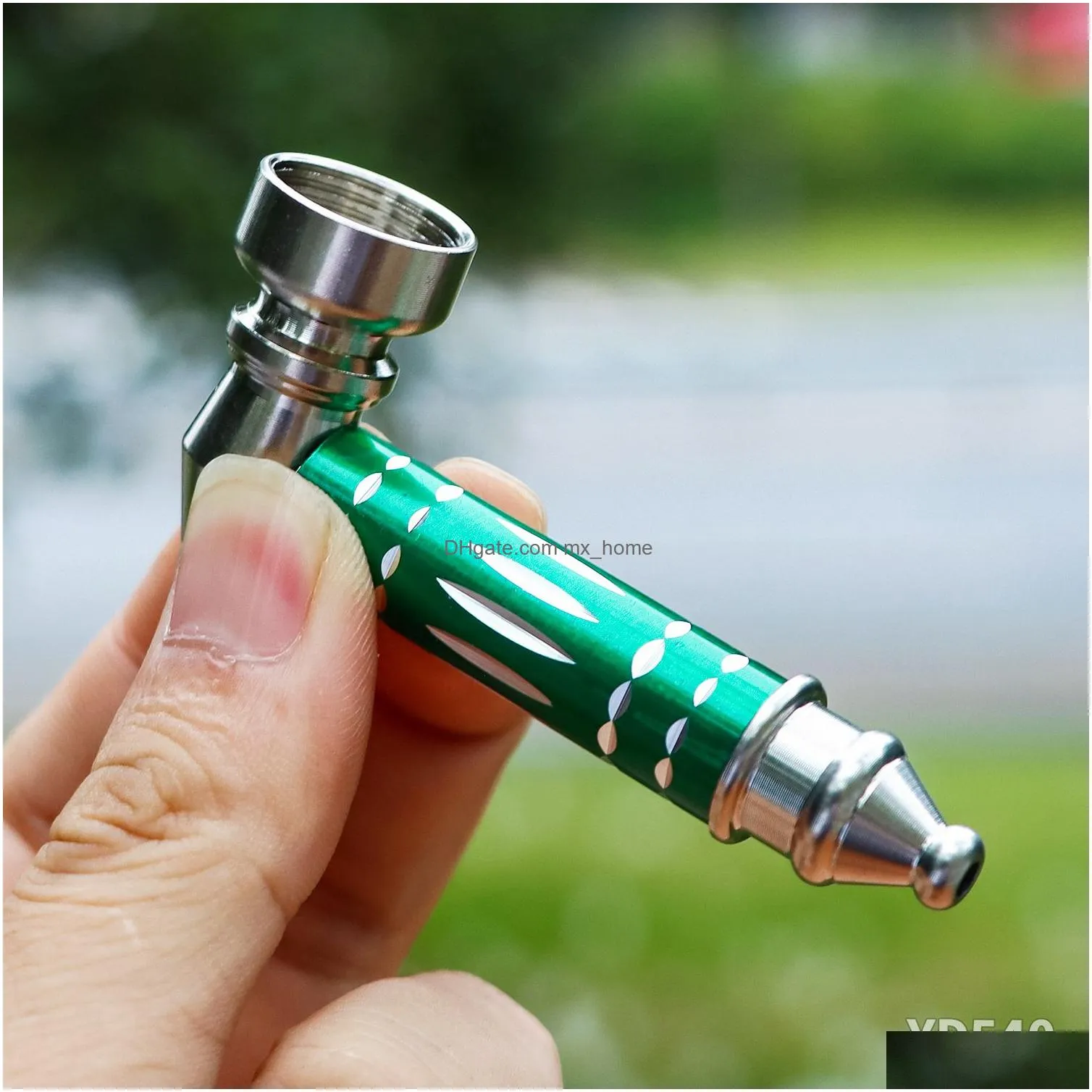 24pcs metal pipe 72mm short metal pipe zinc alloy removable portable cigarette pipe accessories wholesale