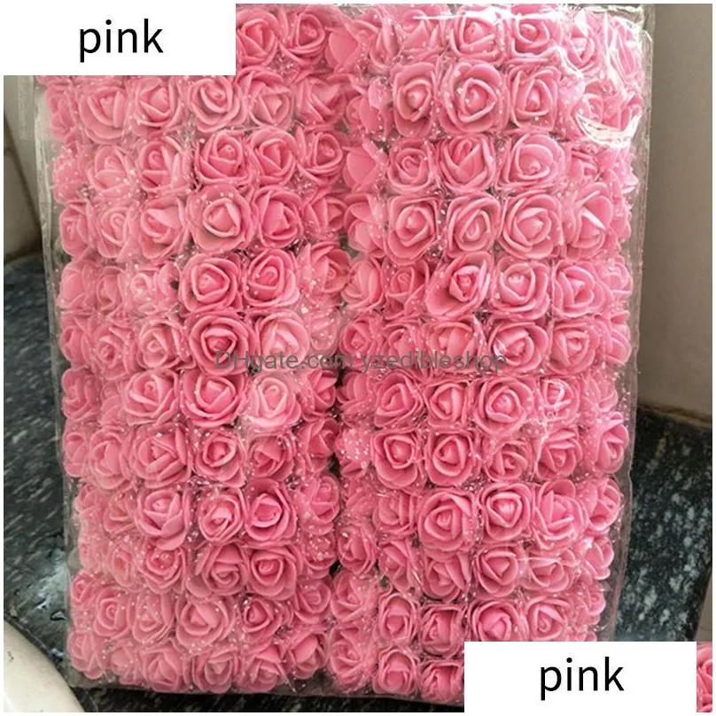 144pcs 2cm pe foam rose artificial flowers wedding party accessories diy craft home decor handmade flower home wedding decor17902930