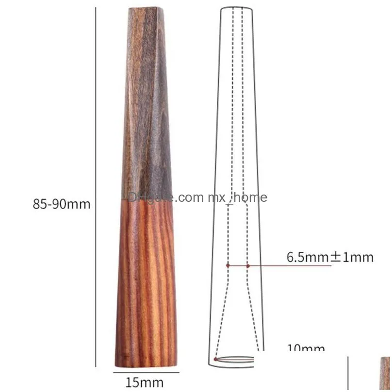 natural wooden smoking dry herb tobacco preroll rolling cigarette cigar holder filter pipes tube portable innovative design wood handpipes