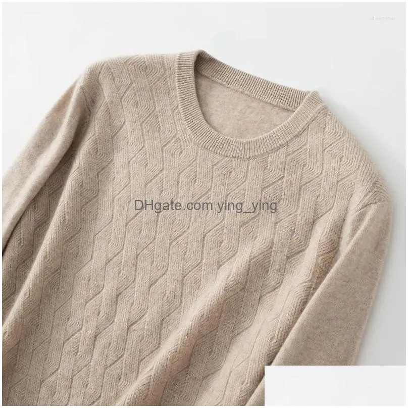 mens sweaters cashmere wool sweater for men 2023 autumn winter crew neck 7 gauge pullover knitted