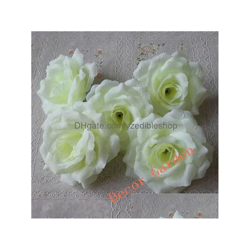 100pcs 10cm artificial rose flower arch flower christmas flower wedding decoration kissing ball making gold silver white6322164